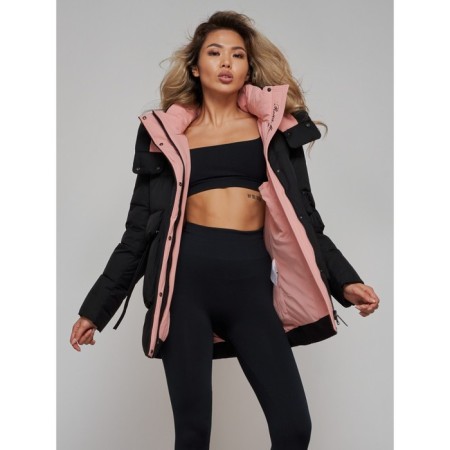 Winter jacket female, size 50, black color-16