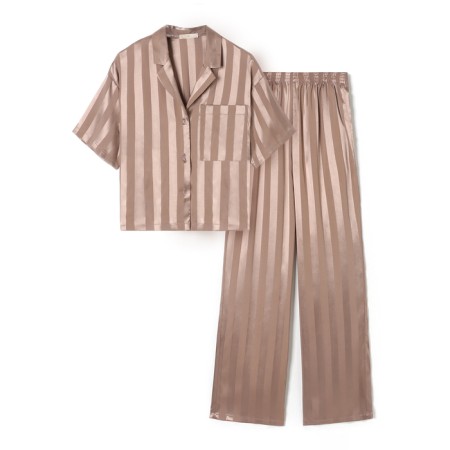 Female set (shirt, trousers) KAFTAN SILK "strip" size 44-46, powder-6