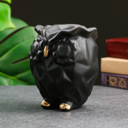Pigger "Owl Origami" Black, 12x10x14cm-5
