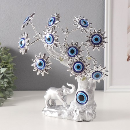 Souvenir from the evil eye "A tree with sunny flowers, with an elephant" 7x14x22.5 cm-3