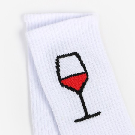 Women's socks, white color/glass, size 35-37-2