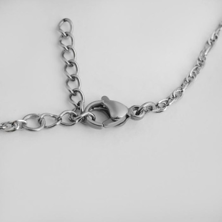 Bracelet Ceramics "Goom", black and white color in silver-1