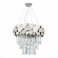 Suspension lamp ST LUCE. SL1232.103.06. Casorta. 6x60 watts, E14, 48x48x62 cm, chromium color