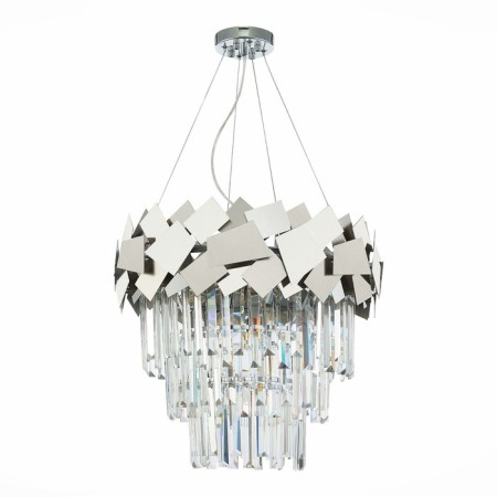 Suspension lamp ST LUCE. SL1232.103.06. Casorta. 6x60 watts, E14, 48x48x62 cm, chromium color