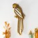 Panel interior polystone "Mirror parrot with patterns" gold 13x4x30 cm