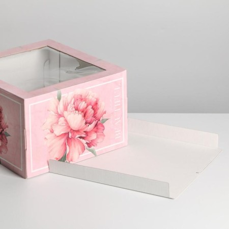 Cake box, confectionery packaging "Beautiful", 30 x 30 x 19 cm-1