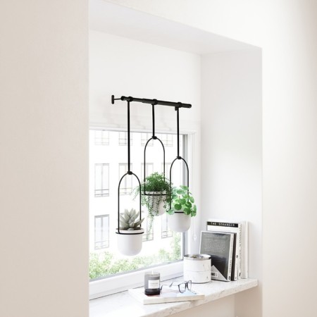 A set of suspended pots for plants TRIFLORA, White, 3 pcs.-1