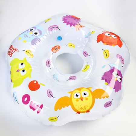 Inflatable circle on the neck for swimming babies OWL, "birds"-3