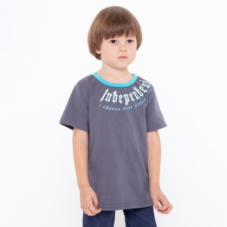 T -shirt for a boy, gray color, height 128 cm
