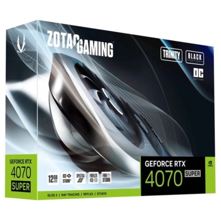 Video Card ZOTAC RTX4070 SUPER TRINITY OS Black ED 12GB ZT-D40720J-10P-6