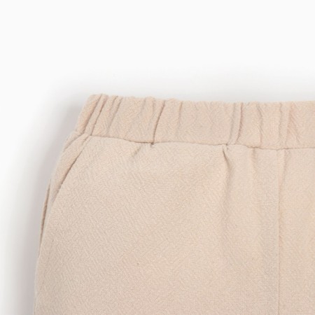 Set for a boy (shirt, trousers) minku beige color, height 74-80-8