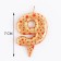 Candle in the Sanata cake, number "9", gold with red stars, 5.5 cm