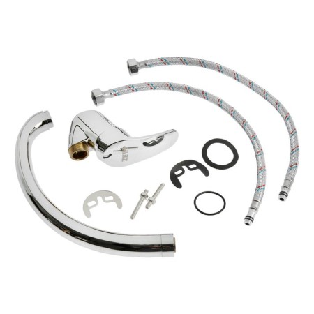 Kitchen mixer Zein Z3105, single -leaf, high spout, chrome-5