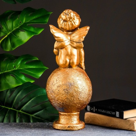 Figure "Elfin on the Ball" bronze 18x18x40cm-2