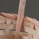 Wicker basket, D18 x15x50, peach, bamboo