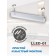 Linear LED lamp ERA LLLED-01, 874x22x37 mm, IP20, 12W, 1000lm, 6500k, white
