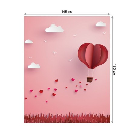 The tablecloth “Formation of the heart”, rectangular, Saten, size 145x180 cm-1