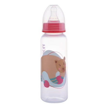 Polypropylene bottle with silicone bowl of milk, 250 ml, mix-9