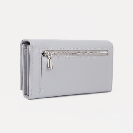 Women's wallet on magnets, gray color-1