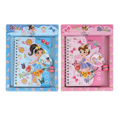 Notebook in a gift box, on a lock, A6, 50 sheets, a line, "Flea", mix
