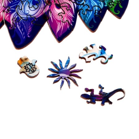 Puzzles wooden curly "Beautiful peacock", 162 elements-3