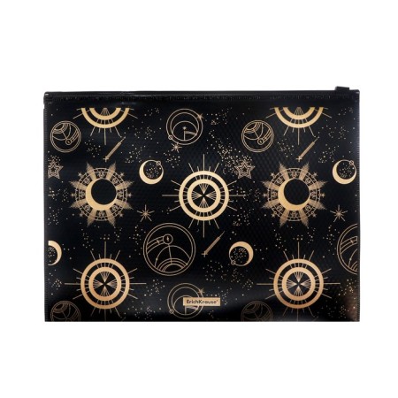 The convert folder on ZIP-Molniya B5 (288 x 198 mm), 180 μm, Erichkrause Magic Sky, opaque, embossing, black