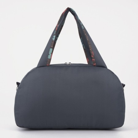 Sportivnaya bag with lightning with lining, external pocket, gray color-1