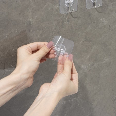 Hooks of self -adhesive dealership "Classic", 3 pcs, transparent-8