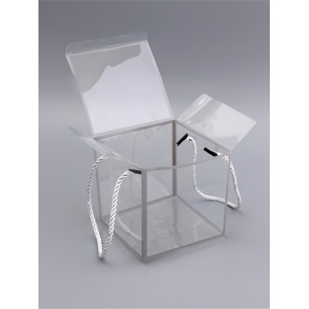PET box with handles, silver, 12 x 12 x 12 cm-2