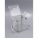 PET box with handles, silver, 12 x 12 x 12 cm