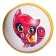 Ball with a pattern, diameter 12.5 cm, MIX color