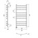 Domoterm electric heated towel rail "Calipso" P10, 500x800 mm, left, white matte