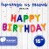 Foil ball 16 "Happy Birthday", capital letters, colorful color