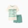 Set for a boy (T -shirt, shorts) A.42111, Milk color/Sage, height 134