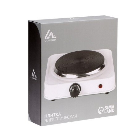 Electric tile Luazon LHP-001, 1 burner, 1000 watts, heater spiral, white-6