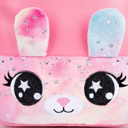 Baby backpack for girls made of artificial leather "Bunny", with a Plush pocket, 27x23 x 10 cm-2