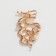 Brooch "Dragon" Pearl Labyrinth, white color in gold