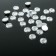 Rhinestones flat adhesive circle, 8 mm, (set of 30 pcs.), White color