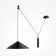 Squirry of suspended technical P080PL-01B, 1HE27, 60W, 42x42x140 cm, black color black