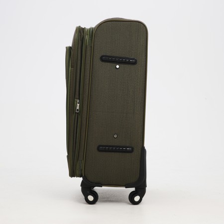 Small 24 suitcase "On a zipper, code castle, with extension, khaki color-3