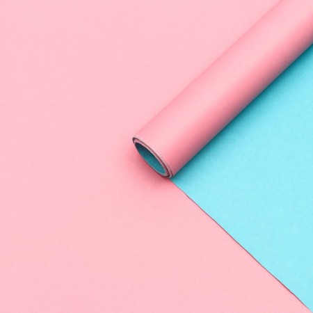 Kraft paper, bilateral, pink-turquoise, 0.6 x 10 m-6