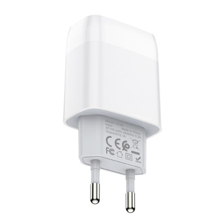 Network charger HOCO C72A, 1 USB, 2.1 a, white-3