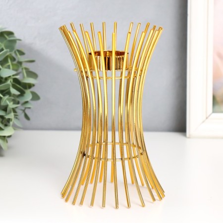 Summary Metal for 1 candle "Rays" d-3.5 cm gold 11x11x17 cm-1