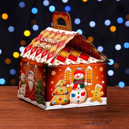 Gingerbread gift box 12 x 12 x 16.8 cm-2