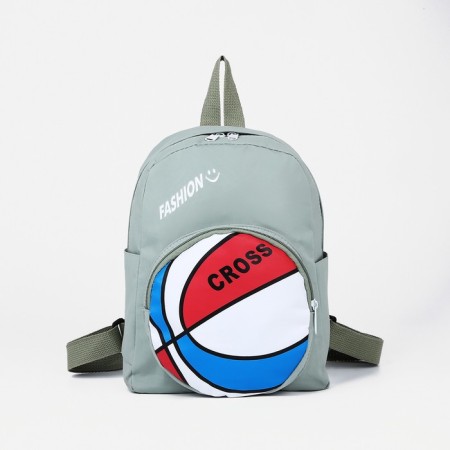 Baby backpack on lightning, 3 outer pockets, green color-2