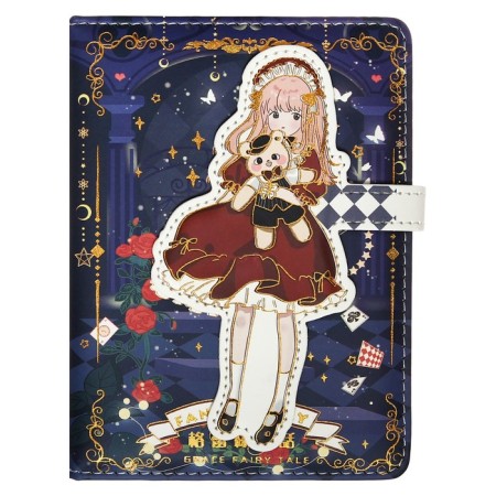Gift notebook, A6+, 132 sheets, color block, with a stream on a magnet, PVC cover, "Anime", mix-4