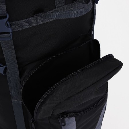Tourist backpack, TAIF, 90 l, cord department, outer pocket, 2 side nets, black/gray color-7