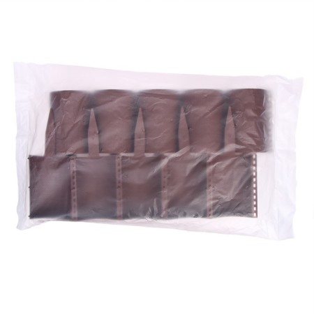 Decorative fence, 24 × 100 cm, 10 sections, plastic, brown, "logs"-9