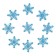 Decor "Snowflakes", set of 9 pcs., Blue color