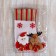 Santa Claus with a deer jar of 26x18 cm. White-red